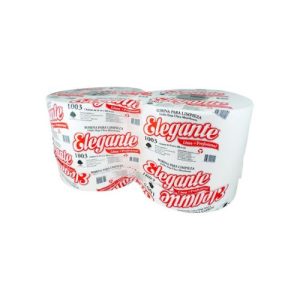 Bobinas industriales de papel Elegante, papel para limpieza doble hoja ultra absorvente. 2 rollos de 24cm, por 400 metros cada uno.