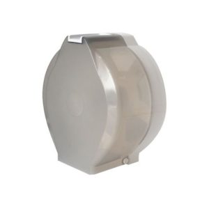 Dispenser de papel higiénico, material blanco, modelo JUMBO, color fume.
