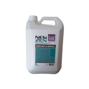 Bidon de 5 litros, limpiador desinfectante KILL BAC V 500L. Con Amonios Cuaternarios de 5ª Generación. Para el uso de todo tipo de superficie lavables.