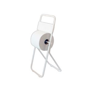 Dispenser porta bobina de pie, de metal, para bobinas papel